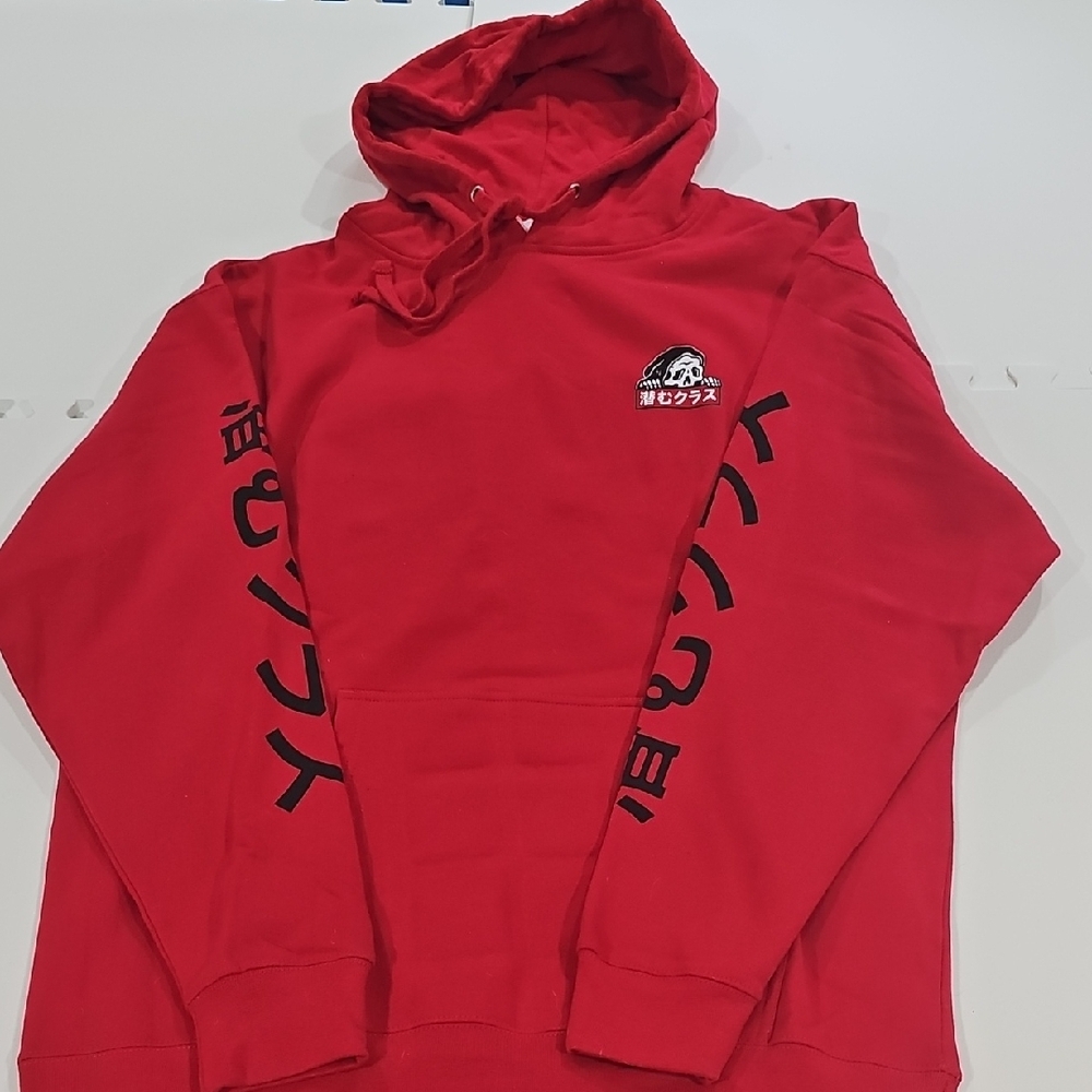 Sketchy tank Japanese Red Graphic Hoodie